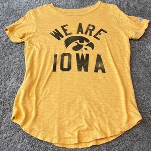 Tailgate women’s Iowa Hawkeyes We Are Iowa short sleeve yellow tshirt xs